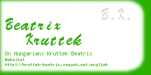 beatrix kruttek business card